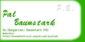 pal baumstark business card